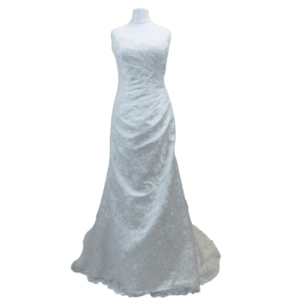 </P> Beautiful Da Vinci Ivory Lace Wedding Dress Size 6 </P>