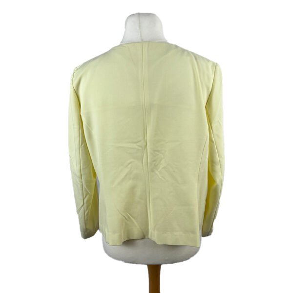 </P>Pastel Yellow Blazer Jacket</P>Size L - Image 3