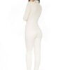 </P> House Of Maguie Cream Suedette Jumpsuit </P> Size 8 - Image 3