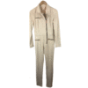 </P> House Of Maguie Cream Suedette Jumpsuit </P> Size 8 - Image 4