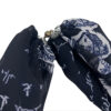 </P> Patterned Navy/White Scarf </P> - Image 3