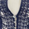 </P> Joe Browns Navy Crotchet Top Size 16/18 </P> - Image 2