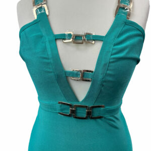 </P> Jade Green House of Maguie Body Con Dress Size 12/14 </P>
