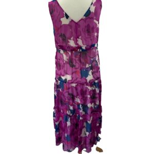 </P> Womens Purple Print EWM Summer Dress </P> Size 14 Est
