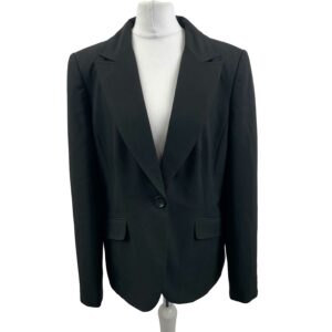 </P> Womens Black Two Piece Trouser Suit Size 14 </P>