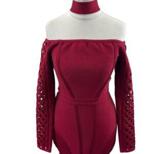 </P> House Of Maguie Burgundy Dress </P> Size XS