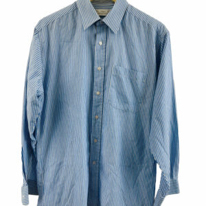 </P> Mens Blue Striped M&S Shirt Size 15 1/2″ Collar </P>