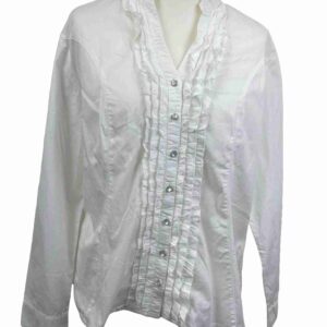 </P>Joe Browns Ladies White Shirt With Frill Detail </P>Size 18