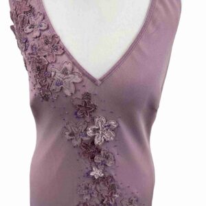 </P> Maria Grachvogel Dusky Pink/Lilac Silk Chiffon Dress Size 12 </P>