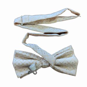 </P>Bow Tie </P> Gold and Cream