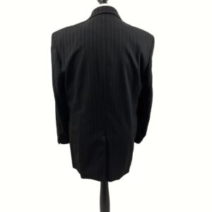 </p>The Business @ Allders Two Piece Pinstripe Dark Navy Suit  </p>Size: Jacket – 42″R, Trousers – 36″R