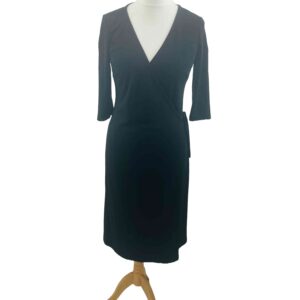 </P>Marks and Spencer Black Wrap Over Dress </P>Size 14