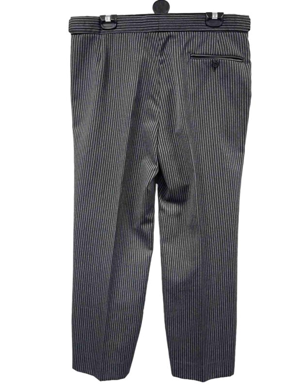 </P> Formal Grey Pinstripe Trousers 36" Waist, Short Leg</P> - Image 2