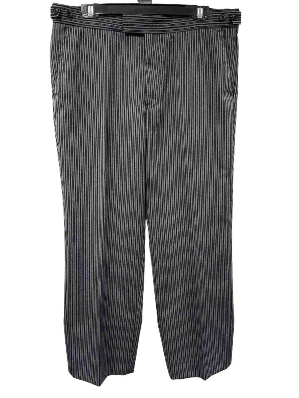 </P> Formal Grey Pinstripe Trousers 36" Waist, Short Leg</P>