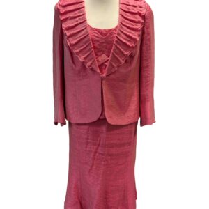 </P> Women’s Pink Frank Usher Skirt Suit Size 20</P>