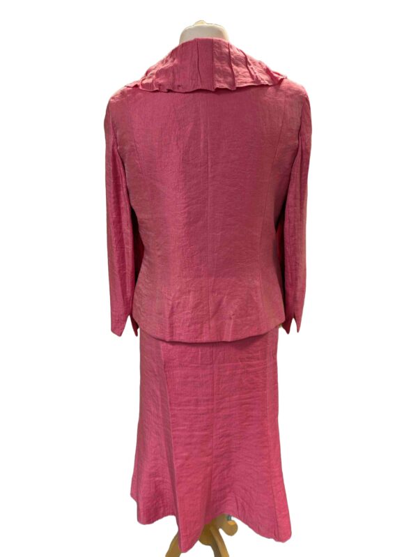 </P> Women's Pink Frank Usher Skirt Suit Size 20</P> - Image 5