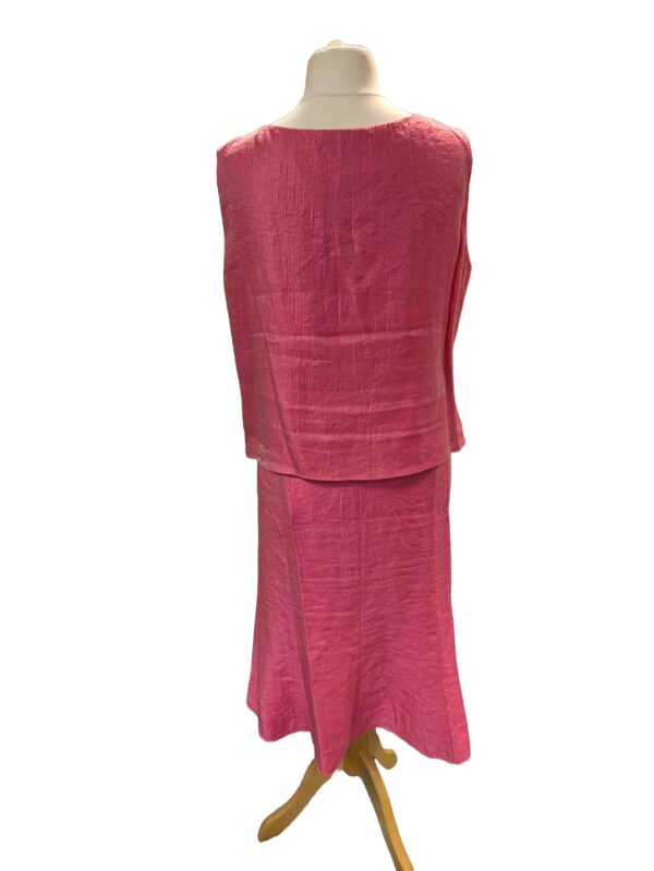 </P> Women's Pink Frank Usher Skirt Suit Size 20</P> - Image 6