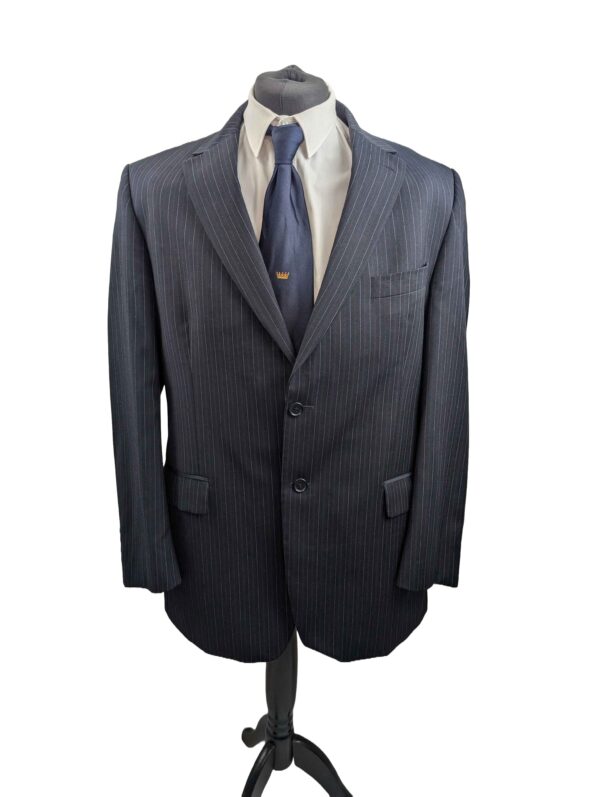 </P>Marks & Spencer Navy Pinstripe Suit </P>Chest 44"