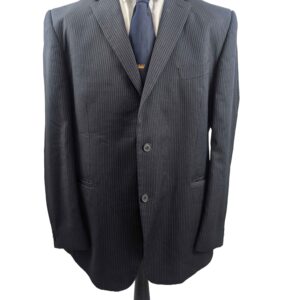 </P> Pierre Cardin Pinstripe Suit Chest 46″, Waist 38″ Long</P>