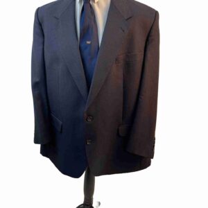 </P> Paname Blue and Red Pinstripe Suit </P> Chest 56″ Waist 46″