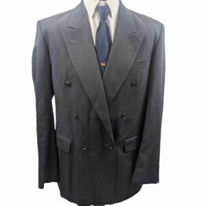 </P>Moorcroft Men’s Dark Grey Double Breasted Suit </P> Chest 40″, Waist 34″