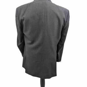 </P>Moorcroft Men’s Charcoal Pinstripe Double Breasted Suit </P> Chest 42″, Waist 34″