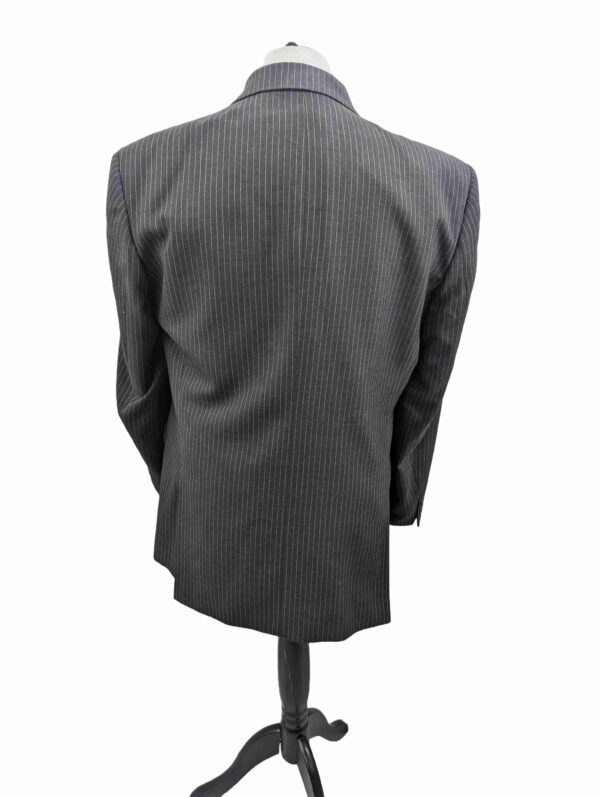 </P>Moorcroft Men's Charcoal Pinstripe Double Breasted Suit </P> Chest 42", Waist 34" - Image 2