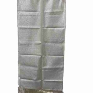 </P>Lightweight Evening Stole/Scarf – Light Cream/Ivory & Silver