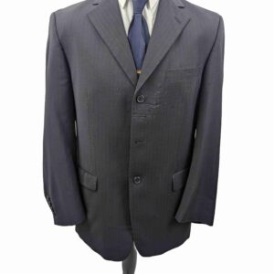 </P> Anagram Dark Navy/Black Pinstripe Suit Chest 42″ </P>