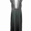 </P> Beautiful Grey Chiffon and Lace Dress Size 14/16 </P> - Image 4
