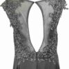 </P> Beautiful Grey Chiffon and Lace Dress Size 14/16 </P> - Image 5