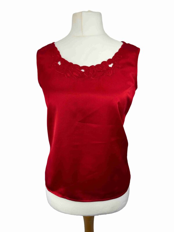 </P> Red Berkertex Cami Top Size 14</P>