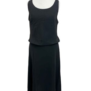 </P> MaxMara 100% Silk Black dress </P> Size 12
