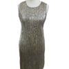 </P> Ladies H&M Metallic Pleated Dress Size Med </P>