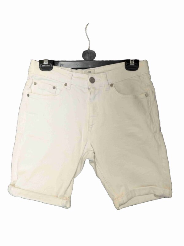 </P> Mens White River Island Denim Shorts Waist 30" </P>