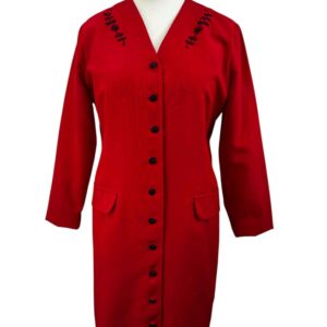 </P> Berkertex Red Jacket Dress Size 16/18 </P>
