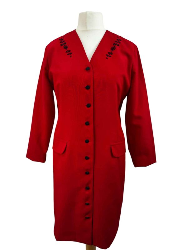 </P> Berkertex Red Jacket Dress Size 16/18 </P>