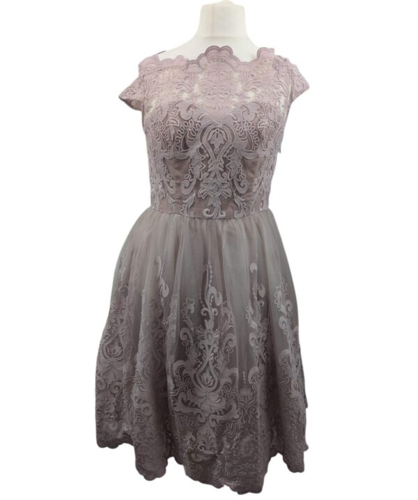 </P> Ladies Beautiful Dusky Pink Prom Dress Size 14 </P>