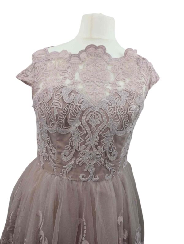 </P> Ladies Beautiful Dusky Pink Prom Dress Size 14 </P> - Image 4
