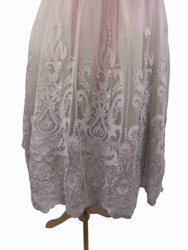 </P> Ladies Beautiful Dusky Pink Prom Dress Size 14 </P> - Image 3