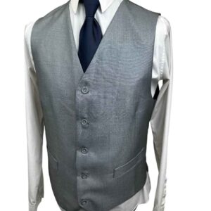 </P> Men’s Grey Vinci Waistcoat Size 40″ Regular </P>